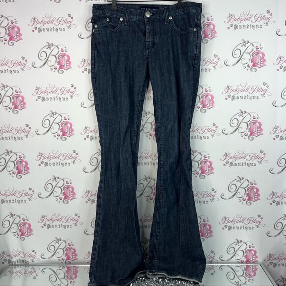 Rock & Republic Dark Blue Flare Jeans - Picture 1 of 13